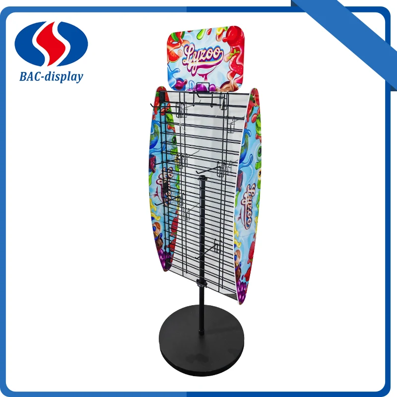 Rack de exibição de gancho giratório